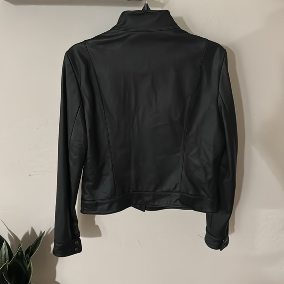 Vintage Nine West Black Leather Jacket - Size 12 - Picture 5 of 9